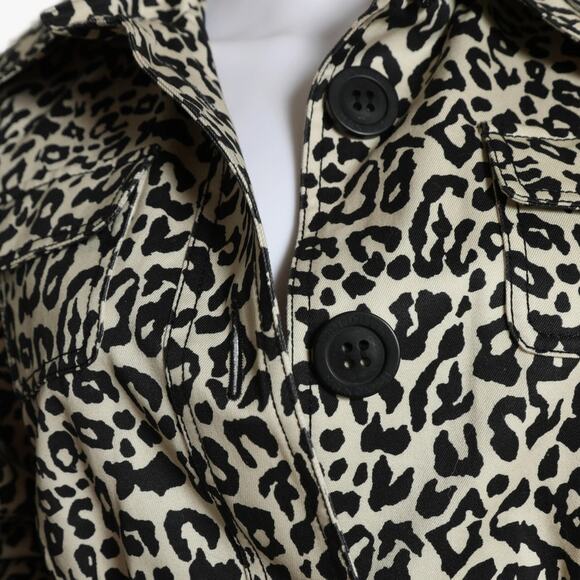 MANOUSH Cream Animal Print Trench Coat w/Tags - Picture 5 of 10